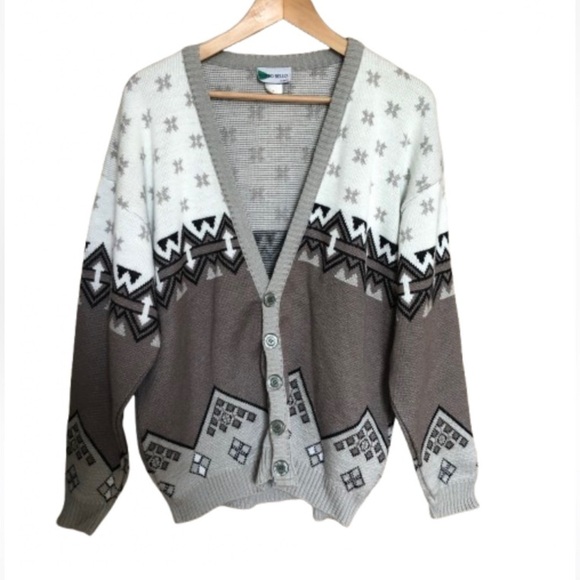 Vintage Porto Bello Southwestern Aztec Cardigan Medium - Picture 1 of 12